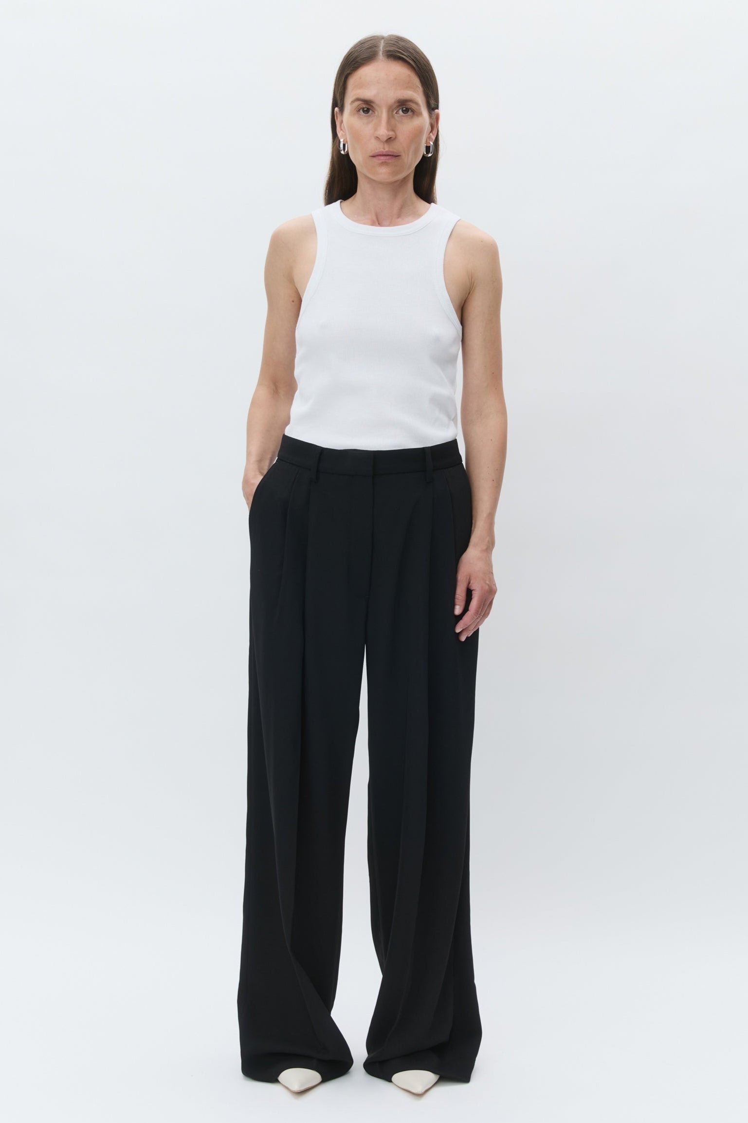 Enzo Garbadine bukser - sort